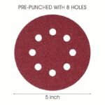 10/50Pcs 5Pcs 8-Hole Hook Ring Grinding Plate-60/80/120/150/180/240/320/400/600 Grit-Perfect For Random Track Sanding Machine! - Image 4