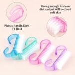 10 Pcs/Lot Acrylic Nail Brush 4 Color Nail Art Manicure Pedicure Soft Remove Dust Plastic Cleaning Nail Brushes File Tools Set - Image 4