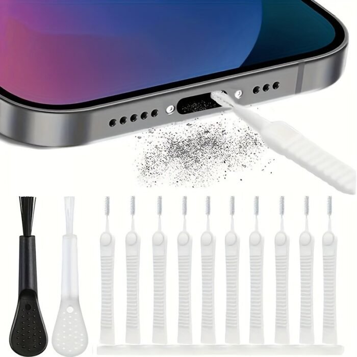 12Pcs/Set Impact Resistant Small Brush Holes, Gap Cleaning, Shower Head Cleaning, Phone Hole Cleaning, Keyboard Cleaning, Keyboard Cleaning - Image 1