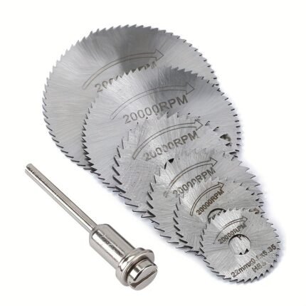 High Speed Steel Cutting Blade 7Pcs Wood Plastic Copper Aluminum Soft Metal Small Saw Blade 3.2Mm Pole Woodworking Accessories