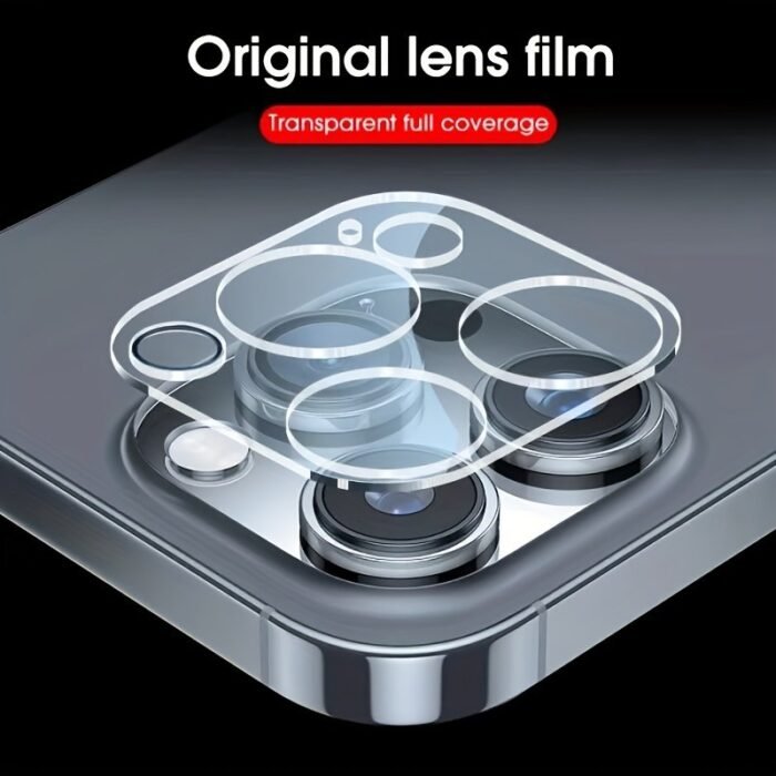 2Pcs 9H Tempered Glass Camera Lens Protector For Iphone 16/15 Pro Max & 14 Pro/13/12/11 - Ultra-Clear, Scratch-Resistant, Bubble-Free, Case-Compatible - Image 2