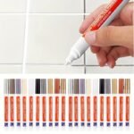 1Pc Waterproof Tile Grout Pen - 12 Vibrant Colors, Fast-Drying & Moisture-Repellent, Anti-Fade & Hypoallergenic - No Battery Needed For Bathroom, Kitchen, Floor Seam Repair & Grout Cover - Easy-Apply Design, Kitchen Grout Pen | Precise Application | Plastic Shell Pen