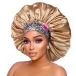 1Pc Extra Large Satin Bonnets For Sleeping, Hair Bonnets For Women Braids Curly Straight Hair, Hair Cap With Floral Pattern Wide Elastic Band - Image 12