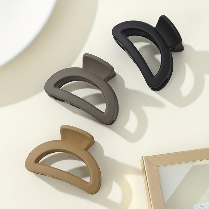 3Pcs Matte Hair Claw Clip Simple Style Shark Claw Clips Solid Color Hair Claw Elegant Hair Clips For Women - Image 14