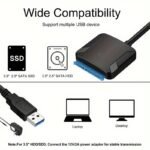 Sata To Usb 3.0 Adapter Cable For 6.35/8.89 Cm Hdd/Ssd - High-Speed Data Transfer, Uasp Support, External Hard Drive Converter With Dual-Interface (Usb 3.0 & Sata), No Battery Needed, Easy Installation, Data Transfer Cable | Sata Interface | Durable Cable - Image 6