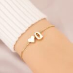 1Pc Mini Love Heart Letter Beads Thin Chain Bracelet Simple Minimalist Hand Chain Jewelry - Image 52