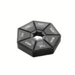 1Pc 7 Days Pill Storage Box, Mini Travel Portable Medicines Dispenser Box, Multifunction Plastic Seven Compartment Sealer Box - Image 3