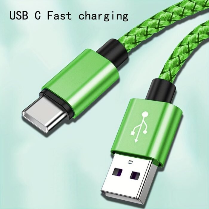 2.4A Fast Charge Usb-C Cable - Durable Nylon Braided, Long Cord For For Ultra/S23+/S22/S22+/S21 & More - Image 1