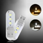1Pc Usb Led Night Light - Portable Desk Lamp With Energy-Efficient Design, White Warm Glow For Home, Office, Camping & Power Banks - Image 11