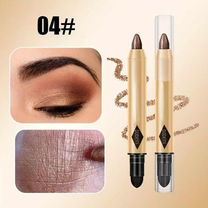 2 In 1 Pearly Eyeshadow Lipstick Stick Pencil Waterproof Glitter Matte Eyeshadow Makeup High Pigmented Eyelid Under Crease Eyeshadow Pen For Music Festival - Image 3