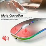Wowssyo Dual Mode 5.1+2.4G Wireless Gaming Mouse, Usb Rechargeable Mouse, Silent Backlight, Ergonomic, For Laptop - Image 12