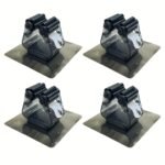 4Pcs Adhesive Mop And Broom Holder, Wall Mounted, No-Drill, Multi-Functional Bathroom Storage Rack For Toilet Brush, Mop Organizer With Plastic Material - Image 3