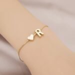 1Pc Mini Love Heart Letter Beads Thin Chain Bracelet Simple Minimalist Hand Chain Jewelry - Image 41