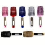 1Pc Of A Magical Scalp Massaging Hairbrush Designed For Women - A Professional Tool For Detangling Wet Curly Hair - A Hairdressing Accessory. - Image 14