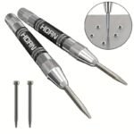 1Pc Automatic Center Punch General Automatic Center Punch Adjustable Spring Loaded Metal Drill Tool Center Hole Punch Super Strong Alloy Tungsten Steel Tip Automatic Center Loaded Marker Wood Press Woodworking Loaded Metal Drill Tools