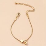1Pc Mini Love Heart Letter Beads Thin Chain Bracelet Simple Minimalist Hand Chain Jewelry - Image 15