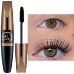 Fiber Waterproof Mascara, Fast Drying Curling Eyelashes Extension Makeup, Long Lasting Slender Smudge Proof, Black Color Tone, All Skins, Long-Wearing, Lengthening, Transfer-Proof - Image 3