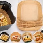 10/50/100Pcs, Disposable Air Fryer Liners (16.0Cm), Square Paper Air Fryer Liner Pots, Paper Basket Bowls, Baking Trays, Oven Accessories, Baking Tools, Kitchen Gadgets, Kitchen Accessories - Image 2