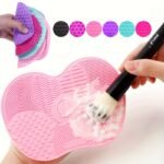 Gentle Care Silicone Makeup Brush Cleaning Pad With Suction Cup - Apple-Shaped, Textured Surface For Effective Cleaning, Fragrance-Free Beauty Tool Scrubber - Image 8
