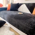1Pc Honeycomb Velvet Sofa Cover, Pet'S Favorite, Dog Friendly, Couch Cover, Thick Plush Furniture Protector, Fuzzy Non Slip Sofa Slipcover, For Bedroom Office Living Room Home Decor - Image 16