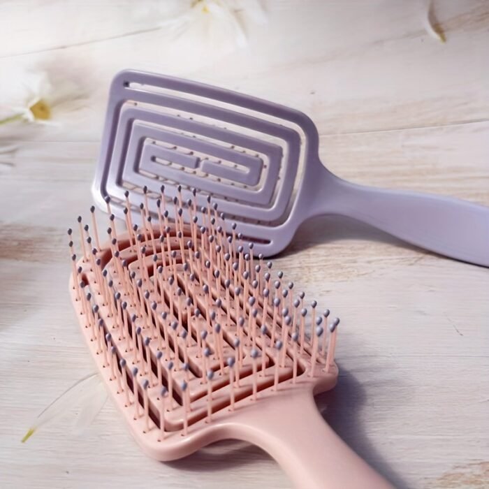 1Pcs Hollow Out Hair Comb Anti Static Detangling Hair Comb Fluffy Hair Styling Comb For All Hair Types - Image 8