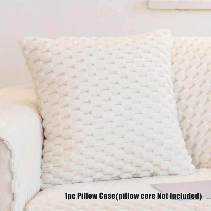 1Pc Honeycomb Velvet Sofa Cover, Pet'S Favorite, Dog Friendly, Couch Cover, Thick Plush Furniture Protector, Fuzzy Non Slip Sofa Slipcover, For Bedroom Office Living Room Home Decor - Image 15