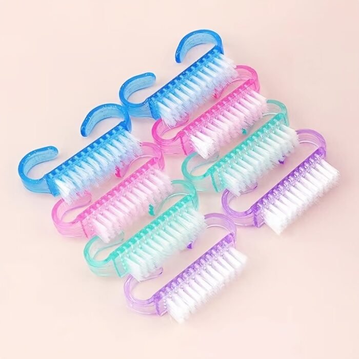 10 Pcs/Lot Acrylic Nail Brush 4 Color Nail Art Manicure Pedicure Soft Remove Dust Plastic Cleaning Nail Brushes File Tools Set - Image 1