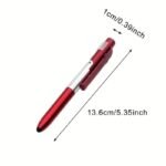 1Pc Multi-Function 4-In-1 Foldable Ballpoint Pen Stylus (Flashlight + Support) For Tablet Cellphone, Tablet Accessories, Stylus Pens For All Devices, Smartphone Pen, Pen For Touchscreen, Touchscreen Pen, Pens For Tablets, Tablet Pens Stylus, Tablet Pens, Cellphone Pen, Multidevice Pen, Tablet Stylus, Lightweight Pen, Sleek Stylus, Reliable Pen, Smooth Writing, Multifunctional Pen, Professionals, Digital Artists - Image 2