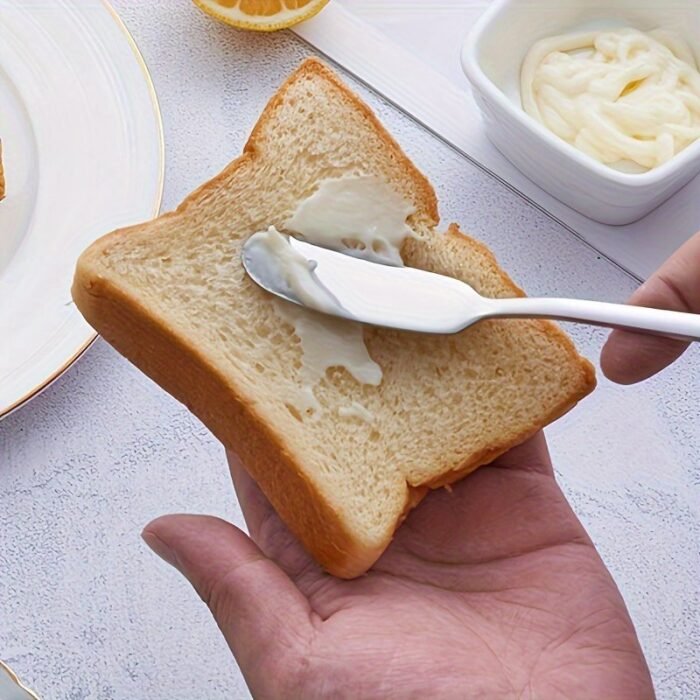 2Pcs Shaon Stainless Steel Round-Head Butter Knives - Rounded Edge Design For Safe Spreading, Jam, Cheese & Dessert Sandwiches - Durable, Portable Kitchen Utensils For Home & Outdoor Use, Sleek Appearance - Image 7