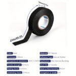 15Meters/49.2Ft High-Temperature Resistant Automotive Electrical Tape - 9/15/19/25Mm Wide, Black Adhesive Fabric Tape For Wiring Harness, Cable Protection & Heat Shielding, Durable Automotive Electrical Tape For Car, Truck, Motorcycle, Automotive Electrical Tape, Vehicle Electrical Protection, Flexible Electrical Tape, Heatresistant Material - Image 10