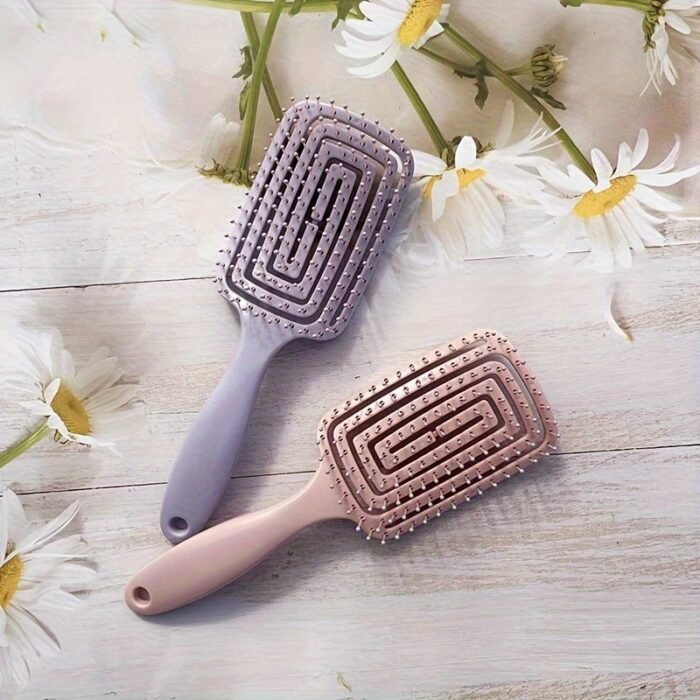 1Pcs Hollow Out Hair Comb Anti Static Detangling Hair Comb Fluffy Hair Styling Comb For All Hair Types - Image 14