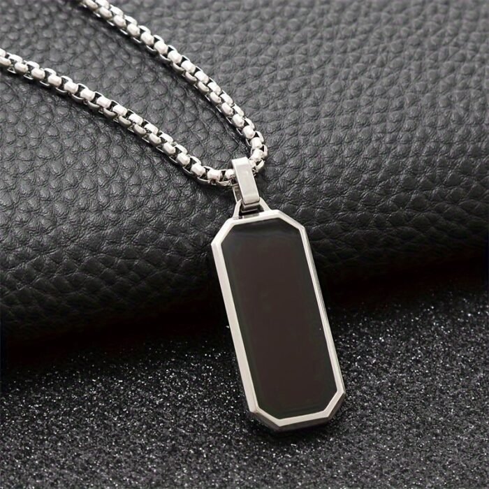 1Pc Men'S 201 Stainless Steel Necklace - Minimalist Modern Pendant, Elegant Everyday & Formal Jewelry Gift For Valentine'S Day, Birthday, Anniversary - Durable Chain For Men, Festival Accessories, Polished Finish - Image 7