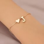 1Pc Mini Love Heart Letter Beads Thin Chain Bracelet Simple Minimalist Hand Chain Jewelry - Image 31