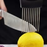 Ji-Roc Manual Stainless Steel Onion & Fruit Slicer With Safety Lock - Ergonomic Handheld Kitchen Tool For Precise Slicing, No Electricity Needed, Durable Rectangular Blade For Vegetables & Citrus Fruits, Vegetable Slicer - Image 7