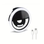 Cleantrust Rechargeable Led Ring Light For Selfies And Live Streaming, Portable Circular Flashlight, Dual Power Mode: Battery/Usb, Warm White Light, With 40Mah Polymer Lithium Battery, For Smartphones, Cameras, And Makeup - Image 5