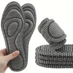 1 Pair 5D Memory Foam Insoles For Men & Women, Nano Sweat-Absorbing Running Cushions, Massage Sports Shoe Pads, Footbed Running Accessories