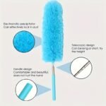 1Pc Colorful Extendable Microfiber Duster - Stainless Steel Pole, Bendable & Reusable Head For Efficient Dusting Of Furniture, Cars, Glass - No Batteries Required, Ideal For Bedroom, Living Room, And More, Dusters For Cleaning - Image 6