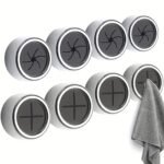 1/3Pcs Fashion Style Self-Adhesive Wall Mount Towel Hooks, Plastic Easy Install No-Drill Kitchen & Bathroom Towel Holder For Home, Cabinet, Garage