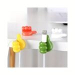 1/5/10Pcs Big Thumb Hook, Cartoon Creative Data Cable Storage And Finishing, Household And Office Wire Organizer, Home And Office Supplies Desk Storage Organization