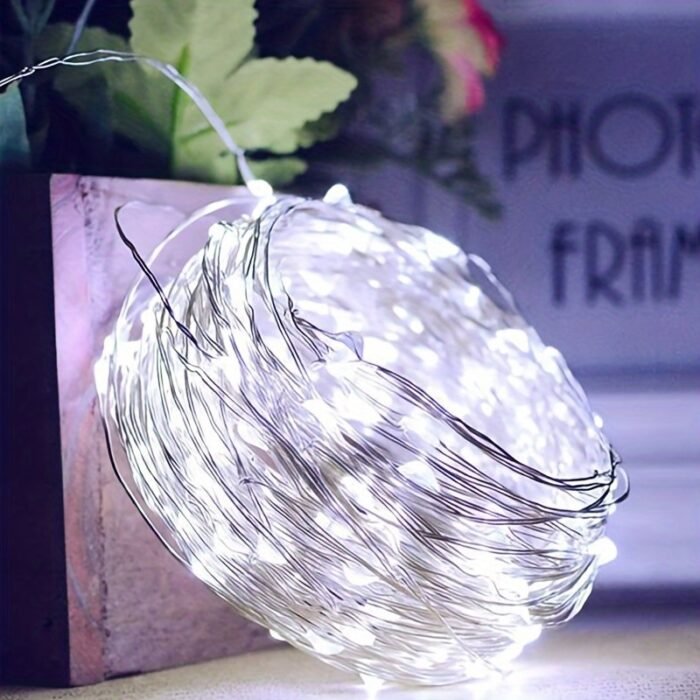 1 Pack, Led Mini Lights For Wedding Dormitory, Bedroom, Party, Holiday, Tapestry, New Year, Wedding Decoration String Lights, Birthday Decoration String Lights Garden Holiday Decoration, Valentine'S Day Bouquet Decoration, Fairy Lights, Usb Powered Lights For Diy Wedding Party Bedroom Christmas Battery Included Valentine'S Day Gift Flower Decoration (White) - Image 8