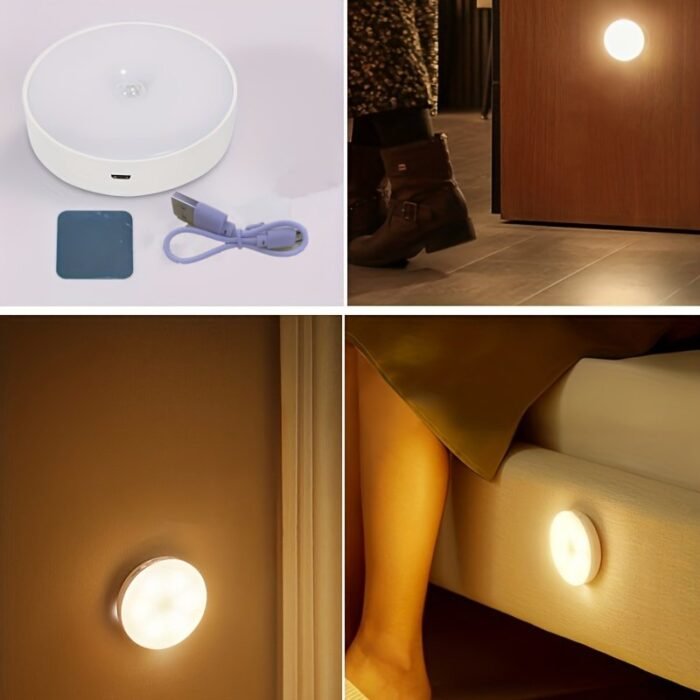 1Pc Intelligent Human Sensing Lamp, Desk Lamp, Body Induction Staircase Lamp, Creative Gift, Led Bedside Lamp, Bedroom Home Lamp, Usb Charging Night Lamp, Student Dormitory Bookshelf Lamp - Image 8