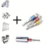 3Pcs Impact Socket Adapter Set With Color Coding - 1/4", 3/8", 1/2" Hex Shank, Cordless Power Drill Compatible, Durable Alloy Construction, Square Power Drill, Extension Set - Image 3