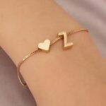 1Pc Mini Love Heart Letter Beads Thin Chain Bracelet Simple Minimalist Hand Chain Jewelry - Image 50