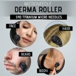 Single Microneedle Roller For Facial And Beard Use, Microneedling Tool For Beard Growth, Hair Growth Kit, Dimensions: 6.29 Inches By 1.97 Inches, Weight: 81.65 G, Needle Length: 0.25 Mm (0.0098 Inches) - Image 2