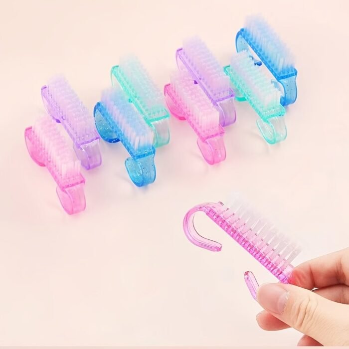 10 Pcs/Lot Acrylic Nail Brush 4 Color Nail Art Manicure Pedicure Soft Remove Dust Plastic Cleaning Nail Brushes File Tools Set - Image 10