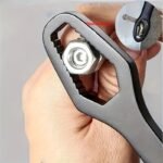 1Pc Black 150Mm Universal Double-Head Torx Wrench, Self-Tightening Adjustable Wrench, Hand Tool