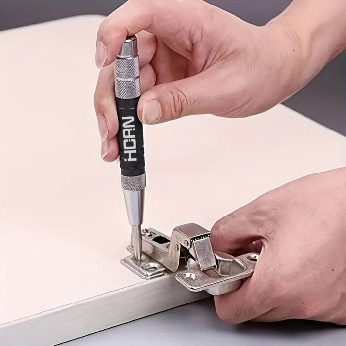 1Pc Automatic Center Punch General Automatic Center Punch Adjustable Spring Loaded Metal Drill Tool Center Hole Punch Super Strong Alloy Tungsten Steel Tip Automatic Center Loaded Marker Wood Press Woodworking Loaded Metal Drill Tools - Image 9
