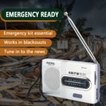 Portable Am Fm Radio - Mini Radio With Telescopic Antenna And Headphone Jack, Stereo Speaker Receiver Music Player