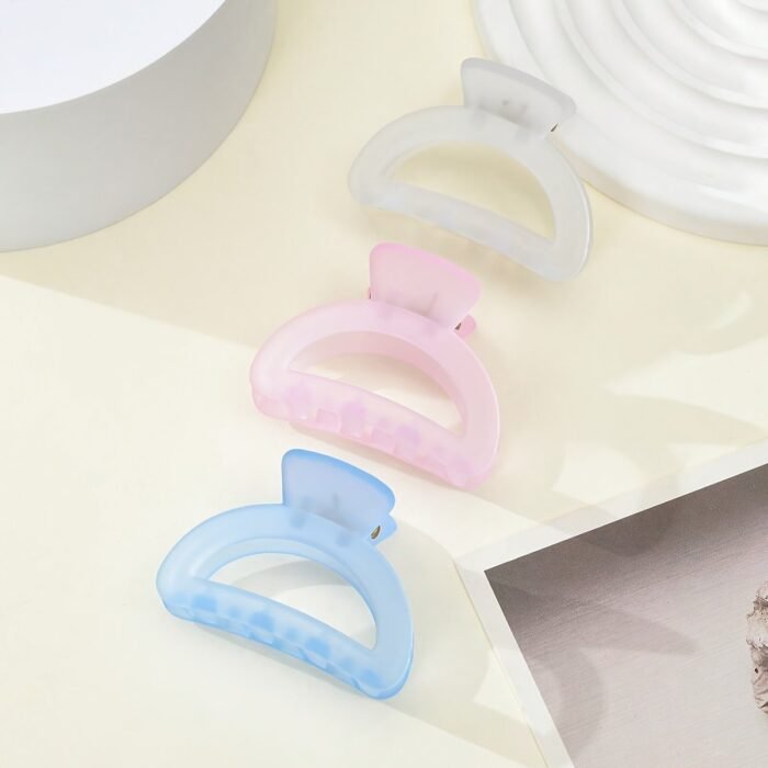 3Pcs Matte Hair Claw Clip Simple Style Shark Claw Clips Solid Color Hair Claw Elegant Hair Clips For Women - Image 19