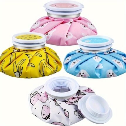 Reusable Ice Packs For Hot And Cold Use, Hot Water Bags For Injuries, Cold Compress Bags To Relax, And Four Different Cute Fruit Styles.
